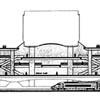Sezione longitudinale - Dettaglio della sezione longitudinale - Sezione trasversale del livello treni			