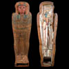 Casse di sarcofagi con le dee Iside e Neftis che proteggono il defunto