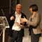 Riccardo Diotallevi riceve da Renata Sias il premio per il progetto della Sede Centrale di Elica